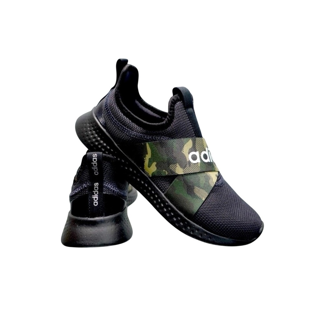 adidas Womens‎ Size 8 Purmotion Adapt Slip On Sneakers Black Green Camo Strap